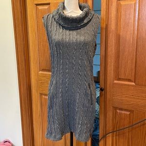 Grey sleeveless sweater dress size L